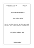 Luận văn thạc sĩ Quản lý công: Tổ chức lao động khoa học cho công chức thuộc các phòng Nội vụ huyện, thành phố của tỉnh Bắc Ninh