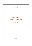 Quy định quản lý hồ sơ