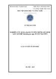 Luận án Tiến sỹ Sinh học: Nghiên cứu sự đa dạng tuyến trùng ký sinh gây sần rễ Meloidogyne spp. ở Tây Nguyên