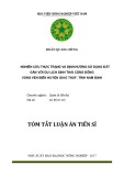 Tóm tắt Luận án tiến sĩ Kinh tế: Nghiên cứu thực trạng và định hướng sử dụng đất gắn với du lịch sinh thái cộng đồng vùng ven biển huyện Giao Thủy, tỉnh Nam Định