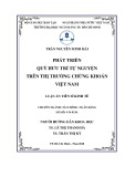 Luận án tiến sĩ Kinh tế: Phát triển quỹ hưu trí tự nguyện trên thị trường chứng khoáng Việt Nam