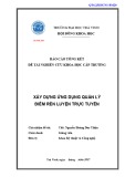 Báo cáo nghiên cứu khoa học cấp trường: Xây dựng ứng dụng quản lý điểm rèn luyện trực tuyến