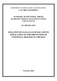 Summary of doctoral thesis: Isolation of bacillus subtilis and its application on the prevention of intestinal diseases in chicken