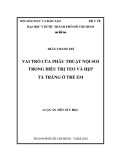 Luận án tiến sĩ Y học: Vai trò của phẫu thuật nội soi điều trị teo hoặc hẹp tá tràng ở trẻ em