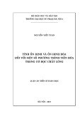 Luận án tiến sĩ Toán học: Tính ổn định và ổn định hóa đối với một số phương trình tiến hóa trong cơ học chất lỏng