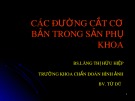 Bài giảng Các đường cắt cơ bản trong sản phụ khoa - BS. Lăng Thị Hữu Hiệp