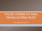 Bài giảng Thuốc chống ký sinh trùng đường ruột – ThS. Nguyễn Thị Thanh Hà
