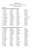 Consolidation for the first term test English 11 (New) - Revision for the first semester – English 10 (New) - Academic year 2018-2019