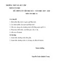 Đề cương ôn tập học kì 1 môn Tin học 11 năm 2019-2020 - Trường THPT Hà Huy Tập