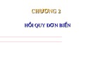 Bài giảng Kinh tế lượng - Chương 2: Hồi quy đơn biến (2019)
