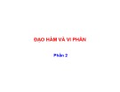 Bài giảng Giải tích 2: Chương 1 - Trần Ngọc Diễm (Phần 2)