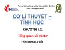 Bài giảng Cơ học lý thuyết - Tĩnh học: Chương 1.2 - ĐH Công nghiệp TP.HCM
