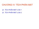Bài giảng Giải tích 2 - Chương 4: Tích phân mặt