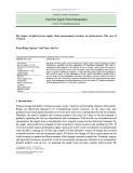 The impact of global green supply chain management practices on performance: The case of Vietnam