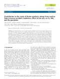 Contribution to the study of ﬁssion products release from nuclear fuels in severe accident conditions: effect of the pO2 on Cs, Mo and Ba speciation