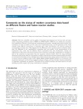 Comments on the status of modern covariance data based on different ﬁssion and fusion reactor studies