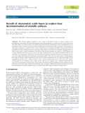 Growth of micrometric oxide layers to explore laser decontamination of metallic surfaces