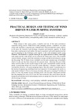 Practical design and testing of wind driven water pumping systems