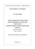 Summary of new aspect of the thesis: Surgical research application using subepithelial connective tissue graft for recovering exposed tooth root surface