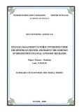 Summary of Economic Doctoral thesis: Financial management at public universities under the ministry of industry and trade in the condition of implementing financial autonomy mechanism