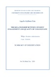 Summary of dissertation: The relationship between student engagement and quality of college life