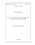 Luận án Tiến sĩ Luật học: Pháp luật về các biện pháp xử lý hành chính đối với người chưa thành niên