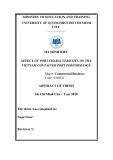 Abstract of thesis: Affect of port characteristics on the Vietnam container port performance