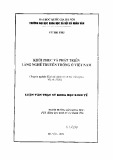 Luận văn Thạc sĩ Khoa học Kinh tế: Khôi phục và phát triển làng nghề truyền thống ở Việt Nam