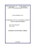 Summary of Doctoral thesis: Gender inequality in access formal credit in Vietnam’s rural household