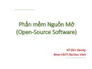 Bài giảng Phần mềm nguồn mở (Open-Source Software): Chương 3.1 - Võ Đức Quang