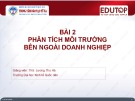 Bài giảng Quản trị chiến lược: Bài 2 - ThS. Lương Thu Hà