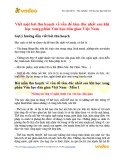 Bài văn mẫu: Viết một bài thu hoạch về vấn đề tâm đắc nhất sau khi học xong phần Văn học dân gian Việt Nam