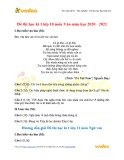 Đề thi học kì 1 môn Ngữ văn lớp 10 năm học 2020-2021