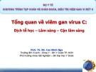 Bài giảng Tổng quan về viêm gan virus C: Dịch tễ học - lâm sàng - cận lâm sàng
