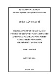 Luận văn Thạc sĩ Luật kinh tế: Pháp luật về xử lý nợ xấu tại các tổ chức tín dụng Việt Nam và thực tiễn áp dụng tại Ngân hàng Nông nghiệp và Phát triển nông thôn, Chi nhánh Tây Quảng Ninh
