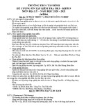 Đề cương ôn tập kiểm tra học kì 1 môn Địa lí lớp 9 năm học 2020-2021 – Trường THCS Tân Bình