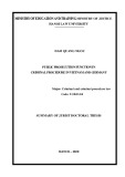 Summary of jurist Doctoral thesis: Public prosecution function in criminal procedure in Vietnam and Germany
