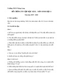 Đề cương ôn tập HK2 môn Sinh học 6 năm 2019-2020 - Trường THCS Thăng Long