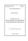 Luận văn Thạc sĩ Quản lý công: Quản lý nhà nước về văn hóa trên địa bàn huyện Krông Búk, tỉnh Đắk Lắk