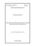 Luận văn Thạc sĩ Quản lý công: Chất lượng công chức thanh tra tỉnh SAVANNAKHET nước Cộng hòa Dân chủ Nhân dân Lào