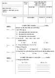 Đề thi giữa học kì 2 lớp 3 môn Toán năm 2019-2020 - Trường Tiểu học Quang Trung