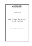 Luận văn Thạc sĩ Nhân văn: Châu Văn Uyên tỉnh Lạng Sơn nửa đầu thế kỉ XIX