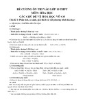 Đề cương ôn thi vào lớp 10 môn Hóa học - Các chủ đề về Hóa học vô cơ