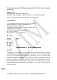 IELTS Academic Reading Sample 165 - The Problem of Scarce Resources