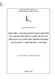 Tóm tắt luận văn Thạc sĩ Y tế công cộng: Kiến thức, thái độ, hành vi quan hệ tình dục trước hôn nhân và một số yếu tố liên quan của sinh viên trường Đại học Tài nguyên và Môi trường, năm 2019