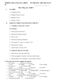 Đề cương ôn tập giữa học kì 1 môn Tiếng Anh lớp 9 năm 2020-2021 - Trường THCS Lê Quang Cường