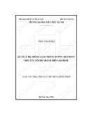 Tóm tắt Luận văn Thạc sĩ Quản lý đô thị và công trình: Quản lý hệ thống giao thông đường bộ trong khu vực nội đô thành phố Nam Định
