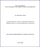 Doctor of Philosophy in Animal sciences: Utilization of cassava forages for goat production in An Giang province, Vietnam