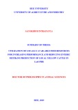 Summary of thesis Doctor of Philosophy in Animal sciences: Utilization of locally available feed resources for increasing performance and reducing enteric methane production of local yellow cattle in Lao PDR