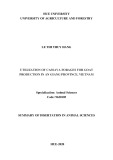 Summary of Disertation in Animal sciences: Utilization of cassava forages for goat production in An Giang province, Vietnam